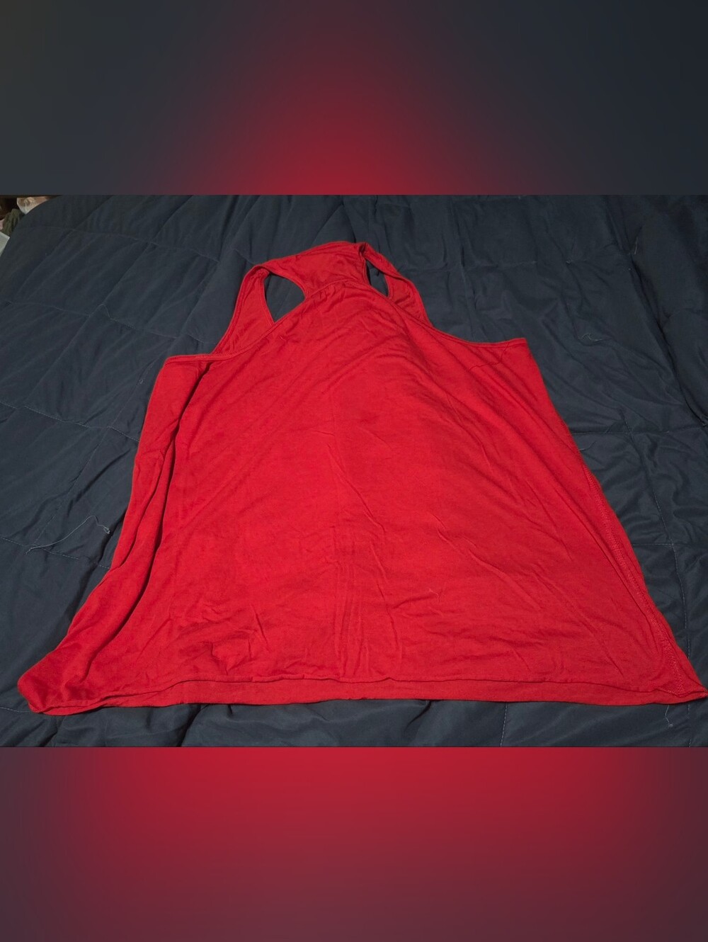 Red Racerback Women's Tank Top - Picture 2 of 3